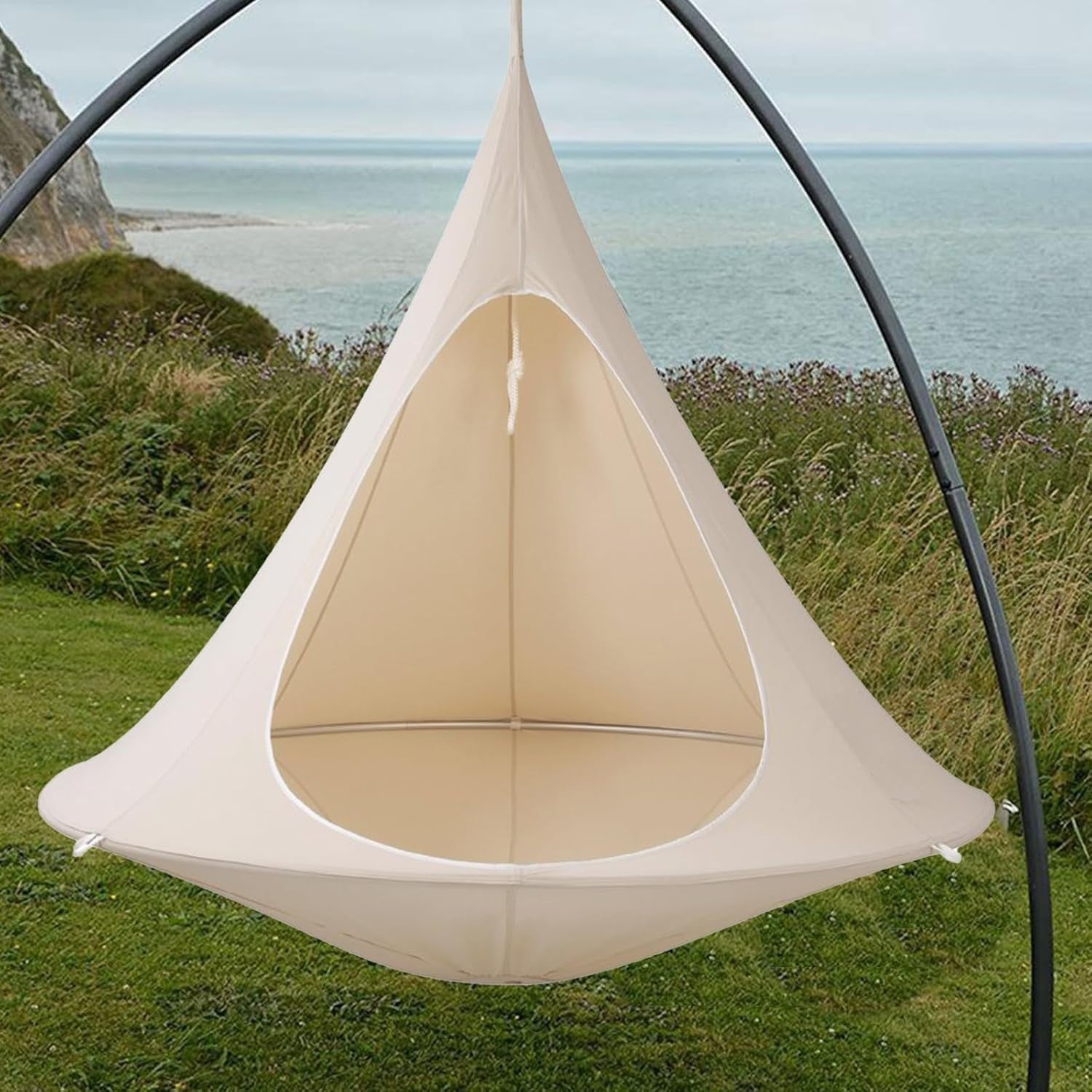 Waterproof Outdoor Hanging Swing Chair Tent | Spacious Patio Hammock Seat