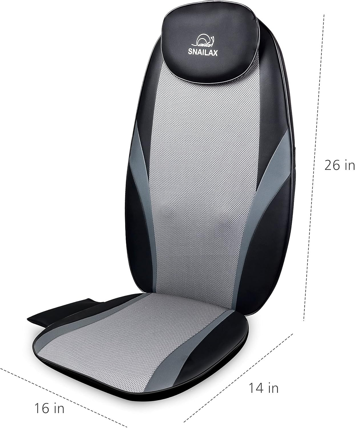 Shiatsu Back Massager Chair Pad with Heat Deep Kneading Seat Cushion Home Office