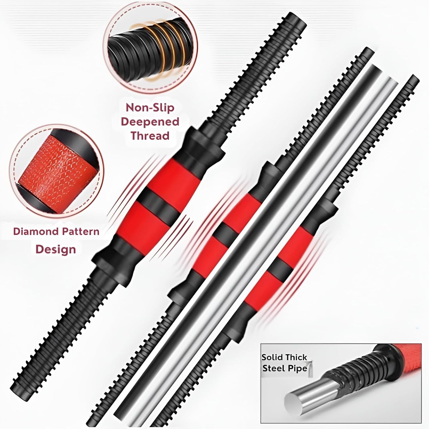 Adjustable Dumbbell Barbell Set 15–30KG Home Gym Free Weights