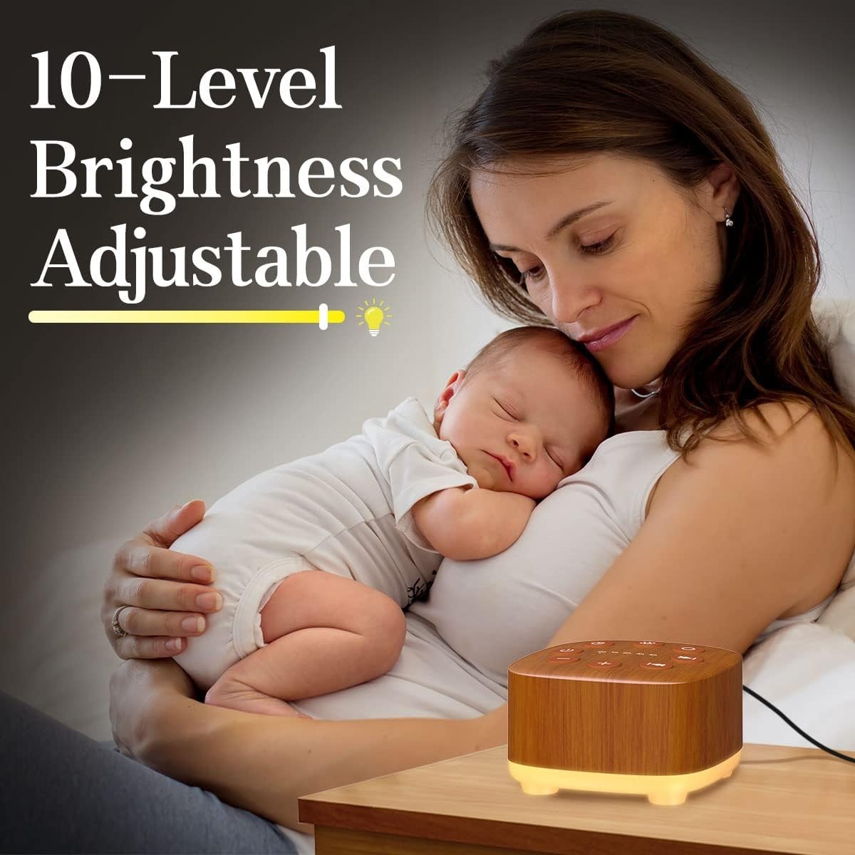 Portable White Noise Machine 30 Soothing Sounds Night Light Sleep Aid