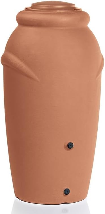 210L Red Brick Garden Water Butt with Tap & Complete Connection Kit