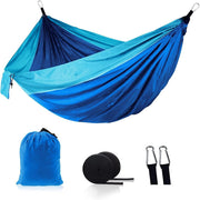 Double Camping Hammock for 2 | Portable Nylon Lightweight, Quick Setup Sky Blue