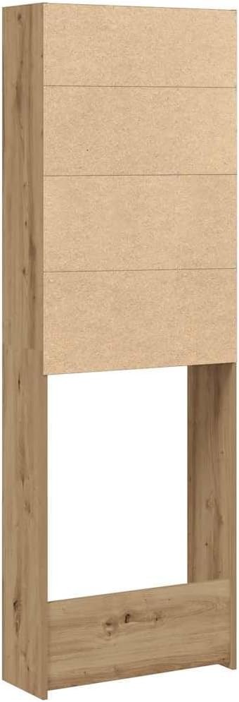 Tall Washing Machine Cabinet Over Toilet Storage Unit Oak Effect Shelving