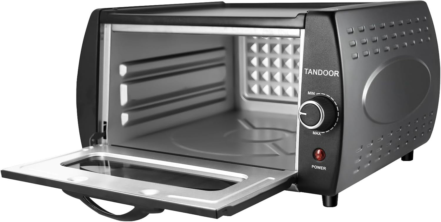 Electric Tandoor Oven 2100W Mini Pizza Maker Non-Stick Grill Kitchen Cooker