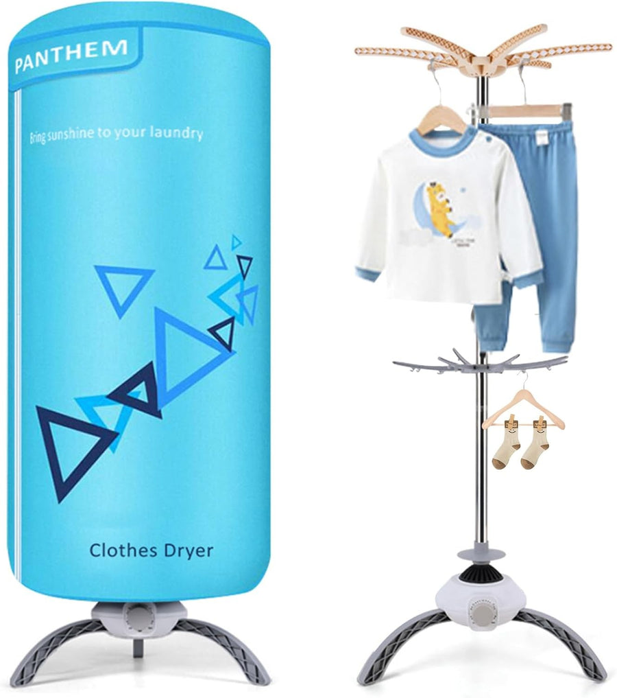 900W Portable Electric Clothes Dryer Compact 2 Tier Heated Rack 12kg Indoor