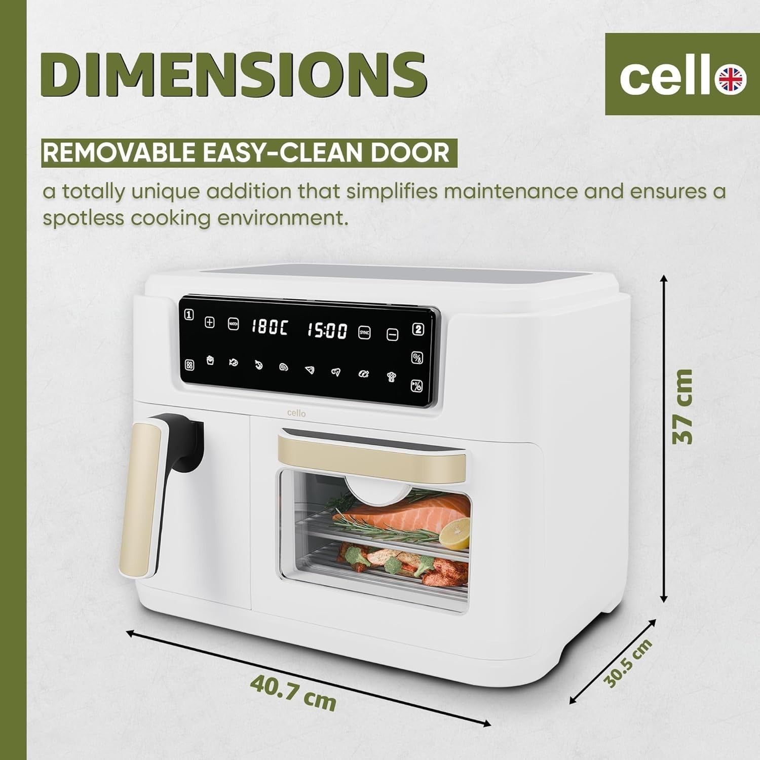 11L Dual Zone Air Fryer 2400W | 2 Drawers 3.5L + 7.5L | 8-in-1 | White
