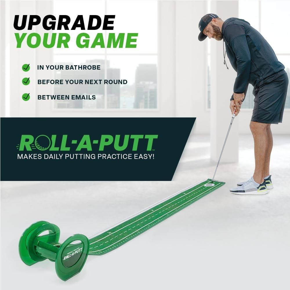 Golf Putting Mat Indoor 9.5ft Automatic Ball Return Realistic Practice Green