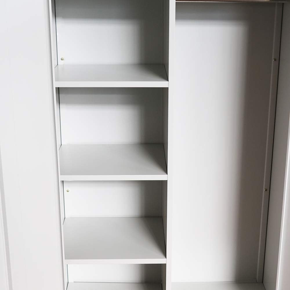 Metal Office Storage Cabinet 2 Door Cupboard with Shelves 90x40x180cm