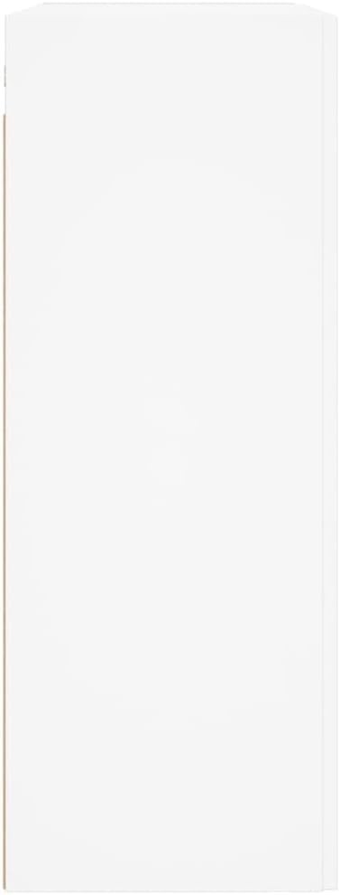 Wall Mounted White Cabinet 3 Compartments Durable Storage 34x69.5x90cm