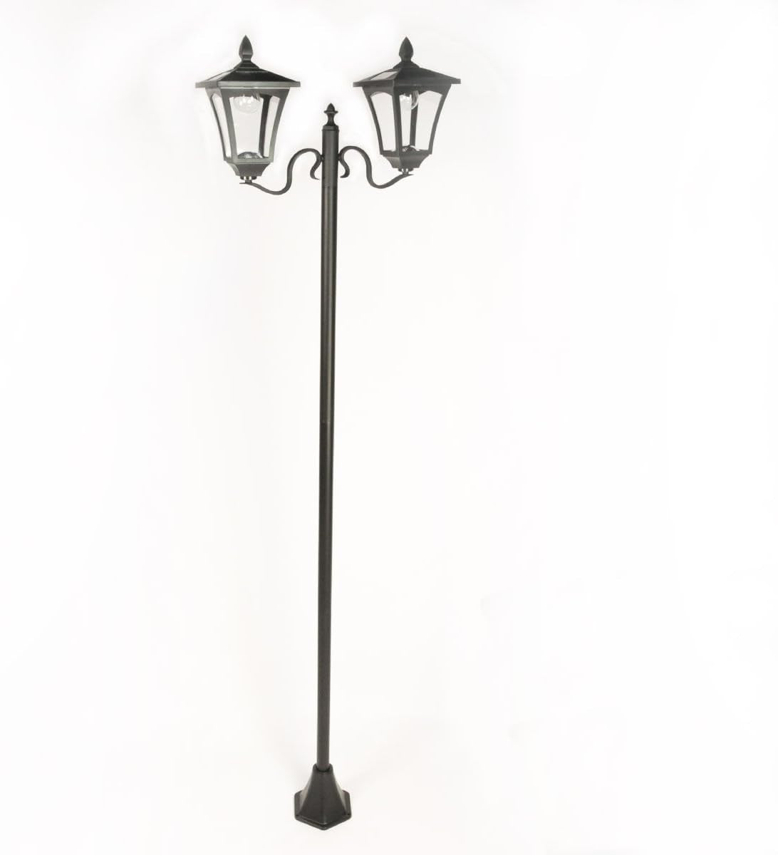 Lights 7ft Solar Twin Head Victorian Lamp Post Warm White