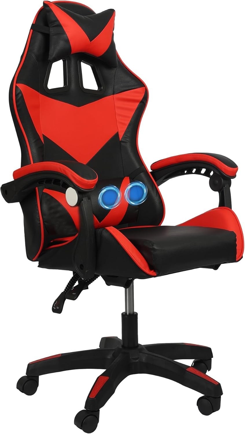 Ergonomic Gaming Chair w/ Massage High Back Faux Leather Office Desk Swivel