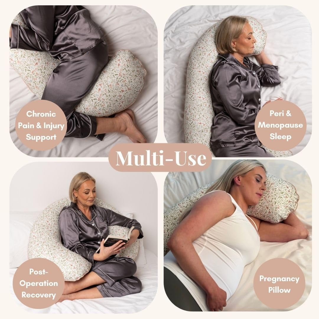 Cooling Body Pillow for Side Sleepers Full Length Back Hip Leg Support