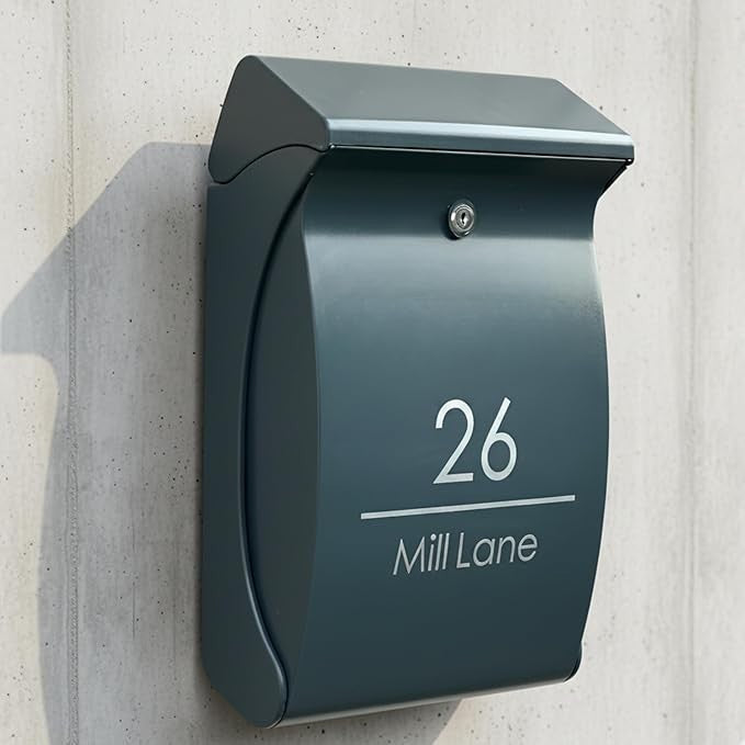 Lockable Wall Mounted Mailbox Outdoor Weatherproof Post Box – Secure & Stylish