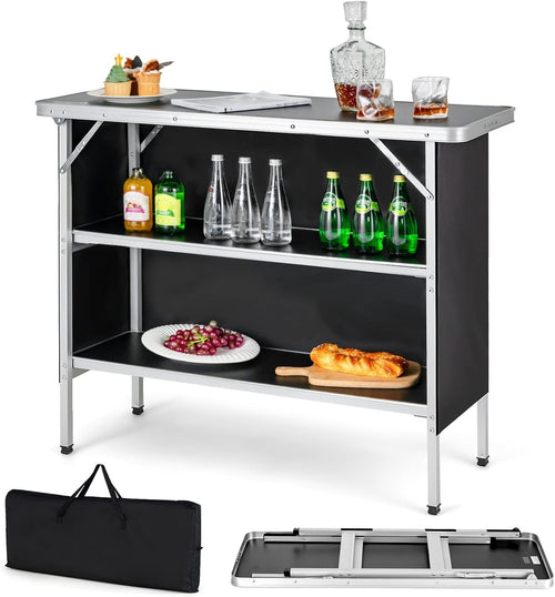 Portable Folding Camping Table 110cm Aluminum Outdoor Picnic BBQ Storage