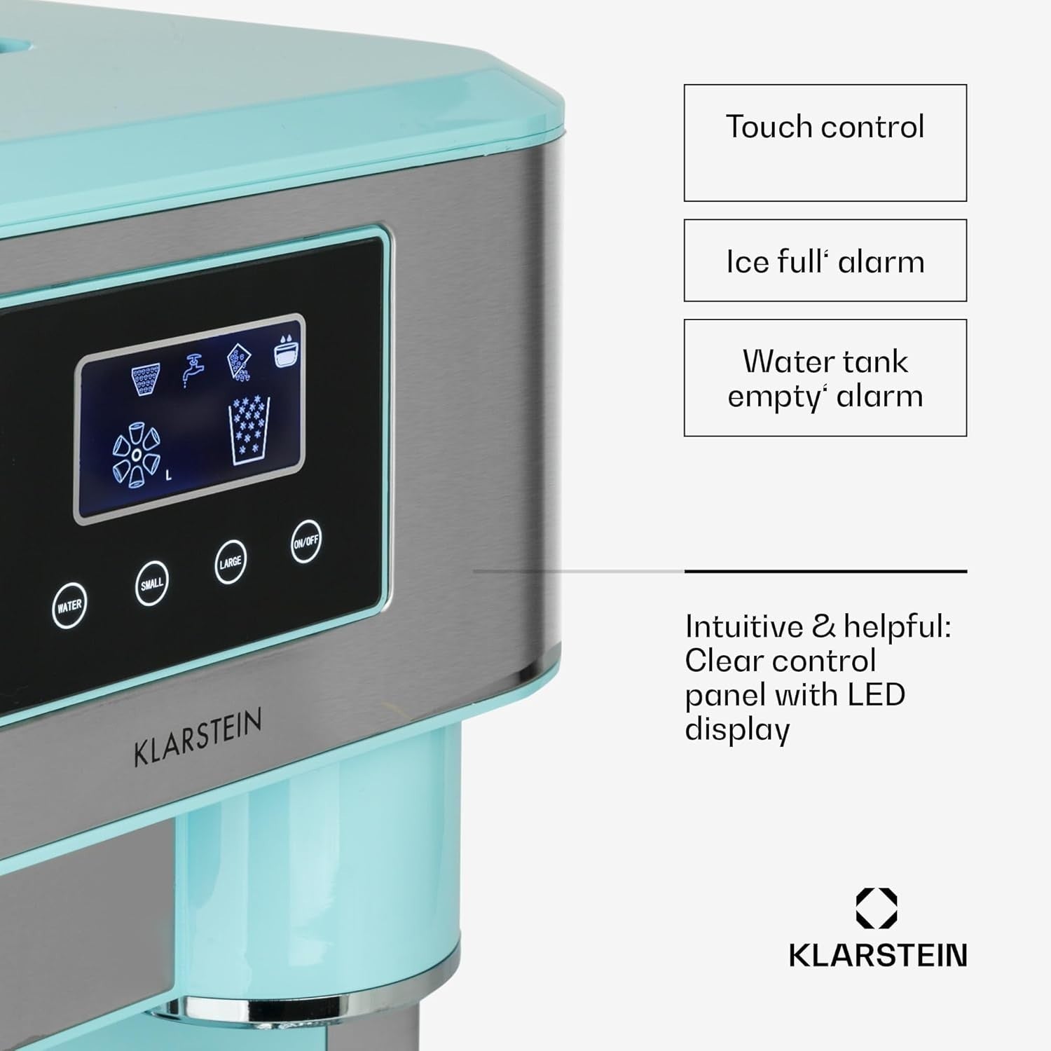 Countertop Ice Maker Cube & Crushed Ice 15kg/Day Touch Control