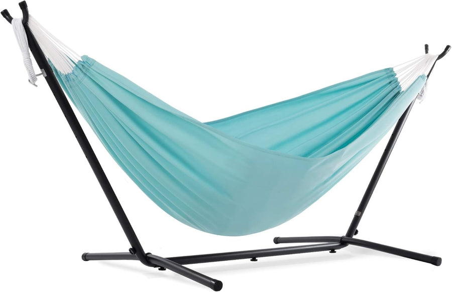Double Hammock with Stand – 280cm Polyester Frame, 2 Person Outdoor Relax Bed