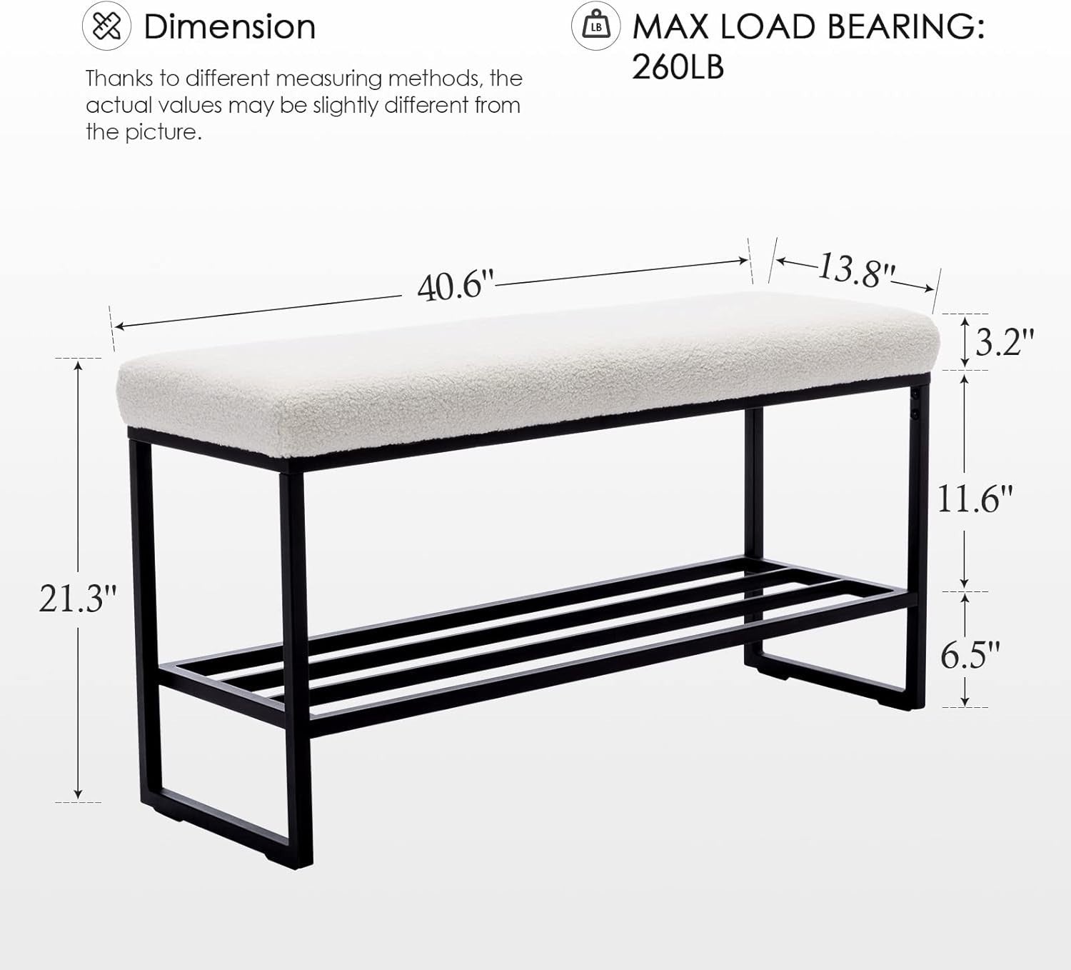 Zesthouse Boucle Shoe Bench with Storage, Modern Entryway & Bedroom Seating