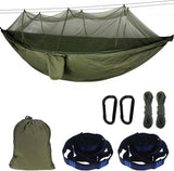 Spacious Camping Hammock with Mosquito Net, Durable 210T Nylon, Easy Setup