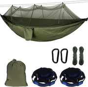 Spacious Camping Hammock with Mosquito Net, Durable 210T Nylon, Easy Setup