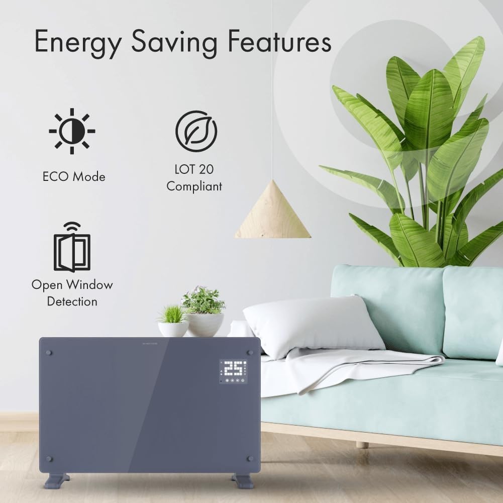2000W WiFi Smart Electric Glass Panel Heater Wall Mounted Alexa Lot 20