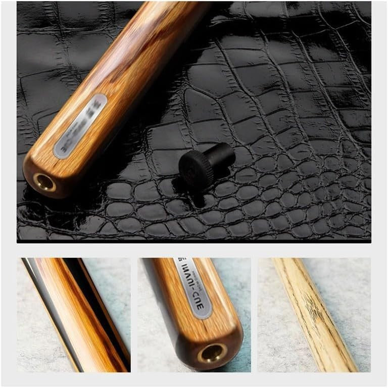 57in One Piece Snooker Pool Cue 10mm Tip Ash Wood 19oz + Case Ext