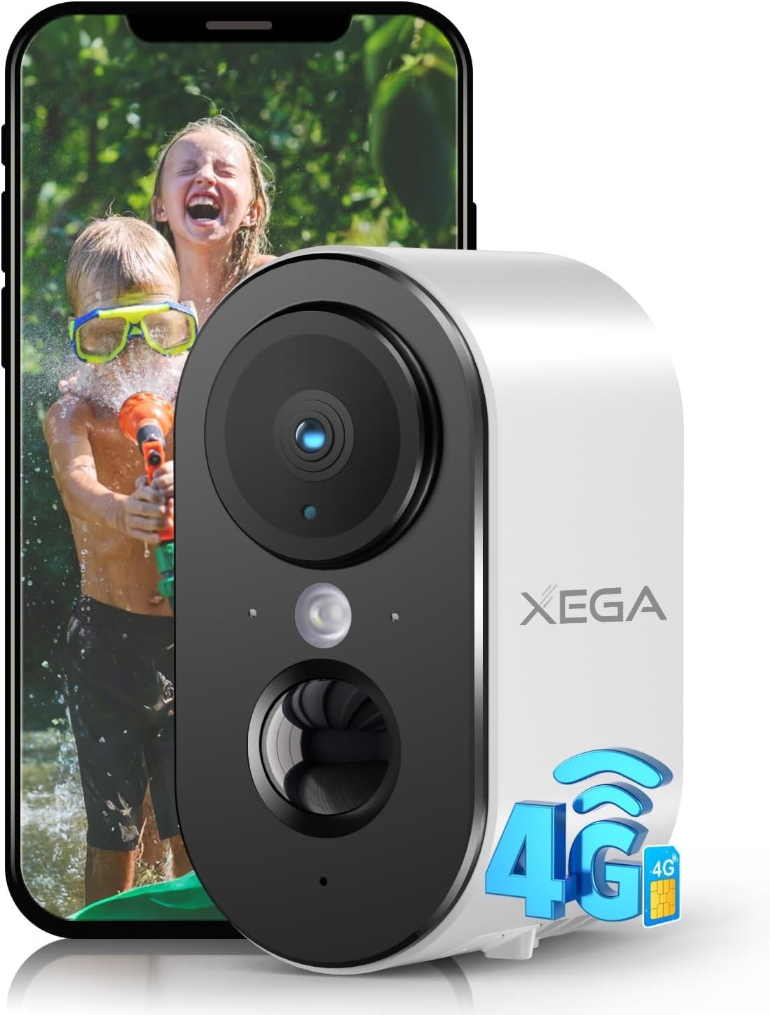 4G LTE Security Camera No WiFi 2K HD Battery CCTV Color Night Vision