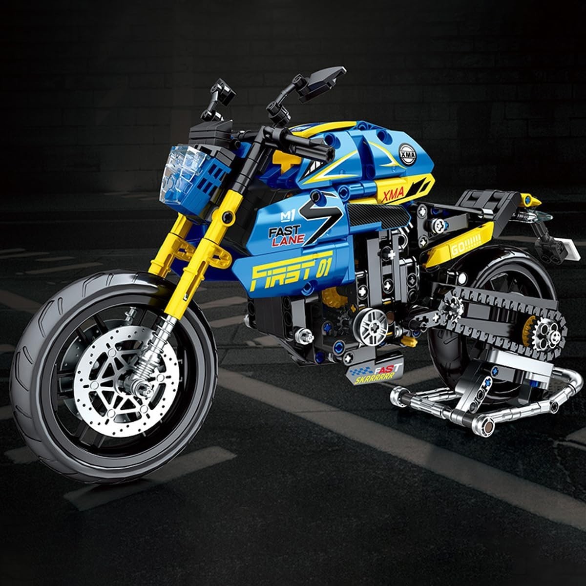 706pcs Technic Motorcycle Building Kit for Adults – Realistic DIY Motorbike Mode