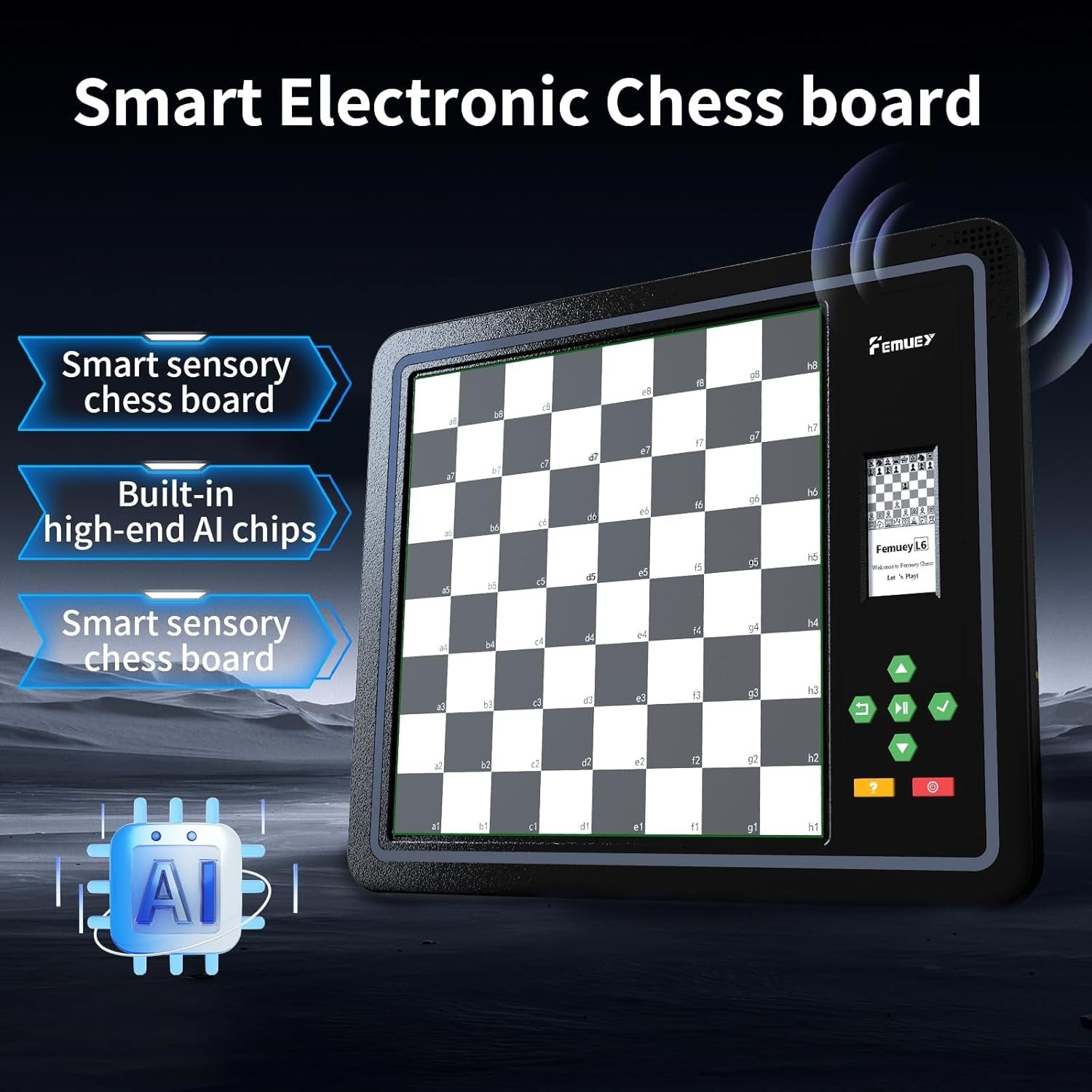 Talking Electronic Chess Computer | Smart LCD Board | 1000+ Lessons | Kids & Adu