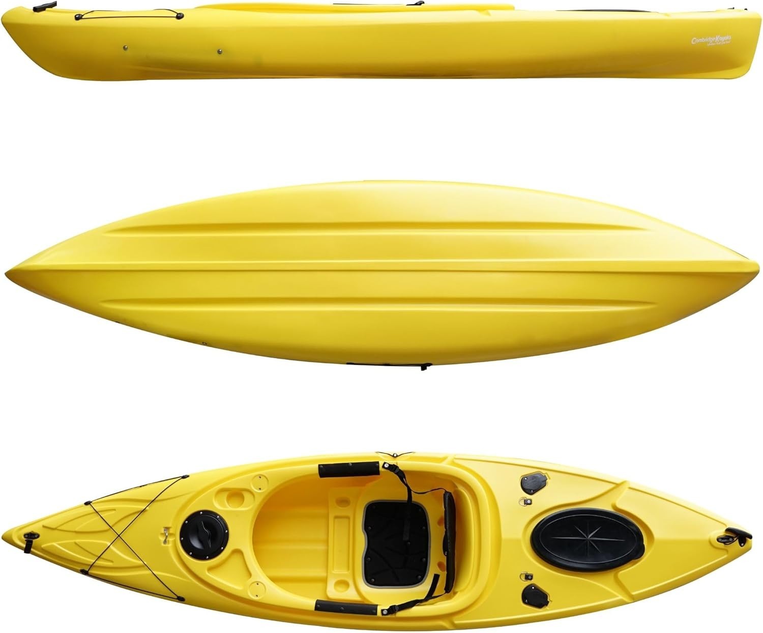 Sit Inside Kayak Fishing Canoe w/ Paddle Seat Storage Yellow