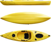 Sit Inside Kayak Fishing Canoe w/ Paddle Seat Storage Yellow