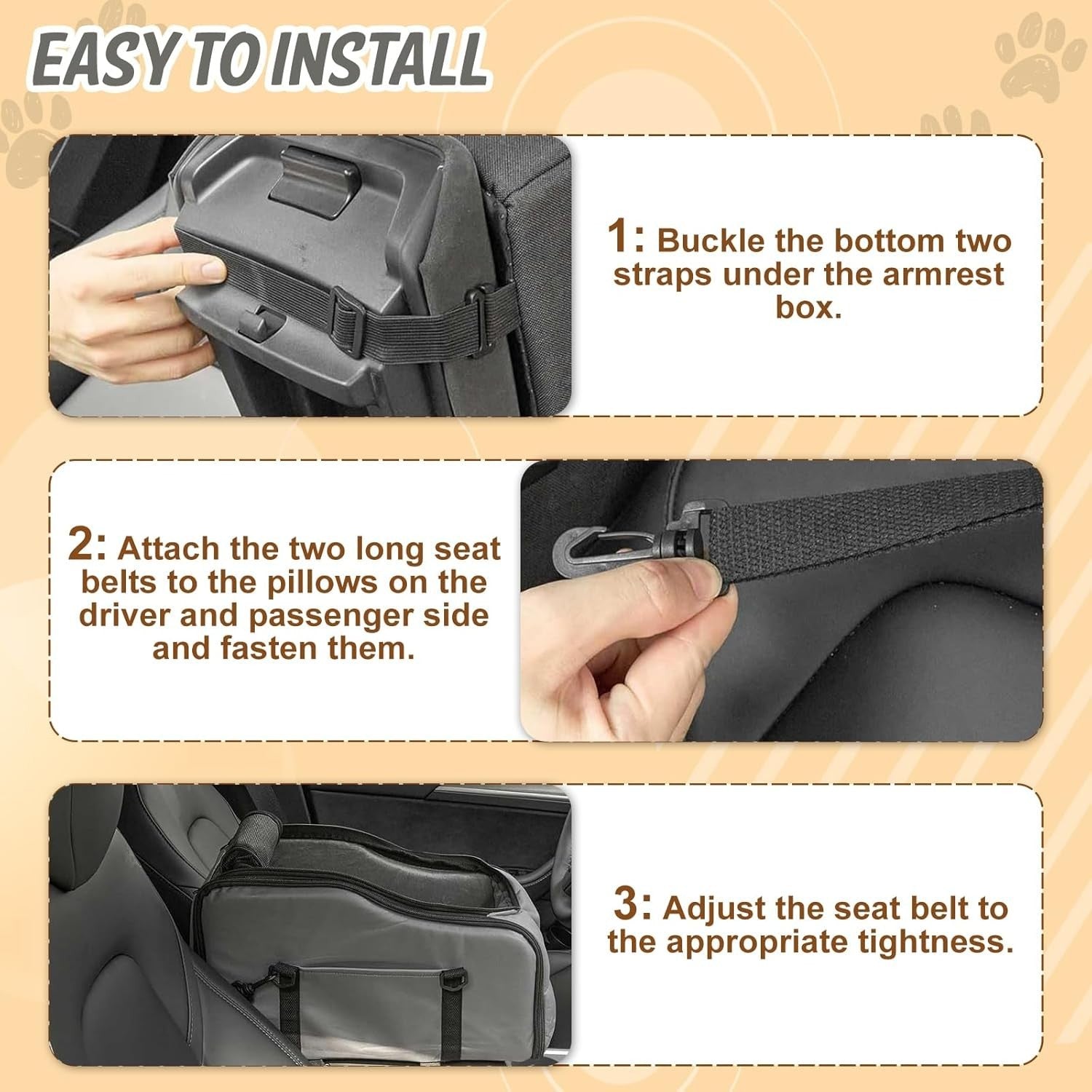 Washable Dog Car Seat Booster Console Carrier Waterproof Foldable Pet Travel Bag