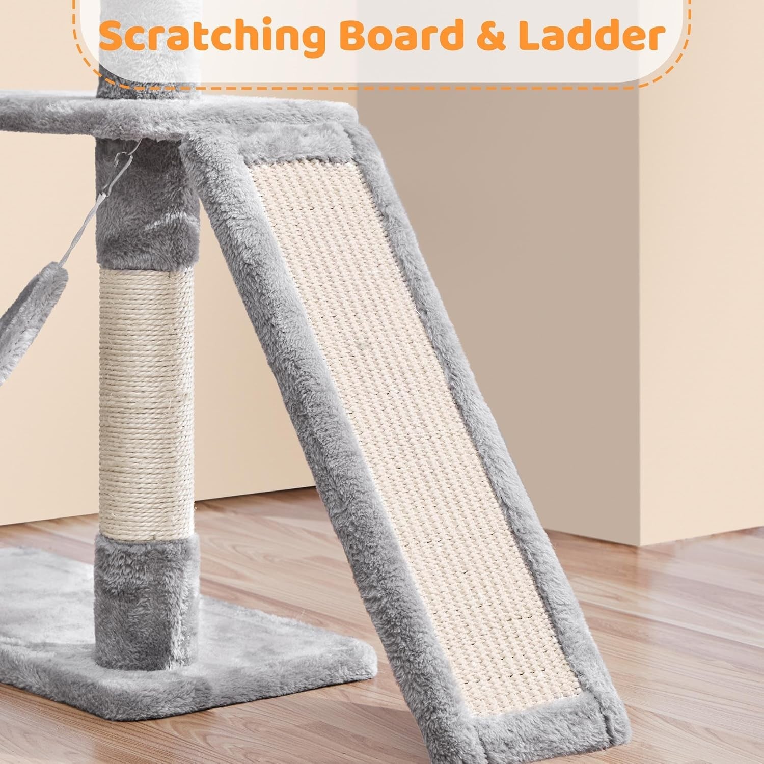 Large Cat Tree 137cm Multi Level Tower With Condo Hammock Scratching Posts