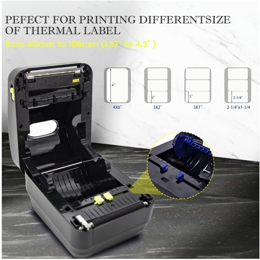 4x6 Thermal Label Printer Bluetooth USB Shipping