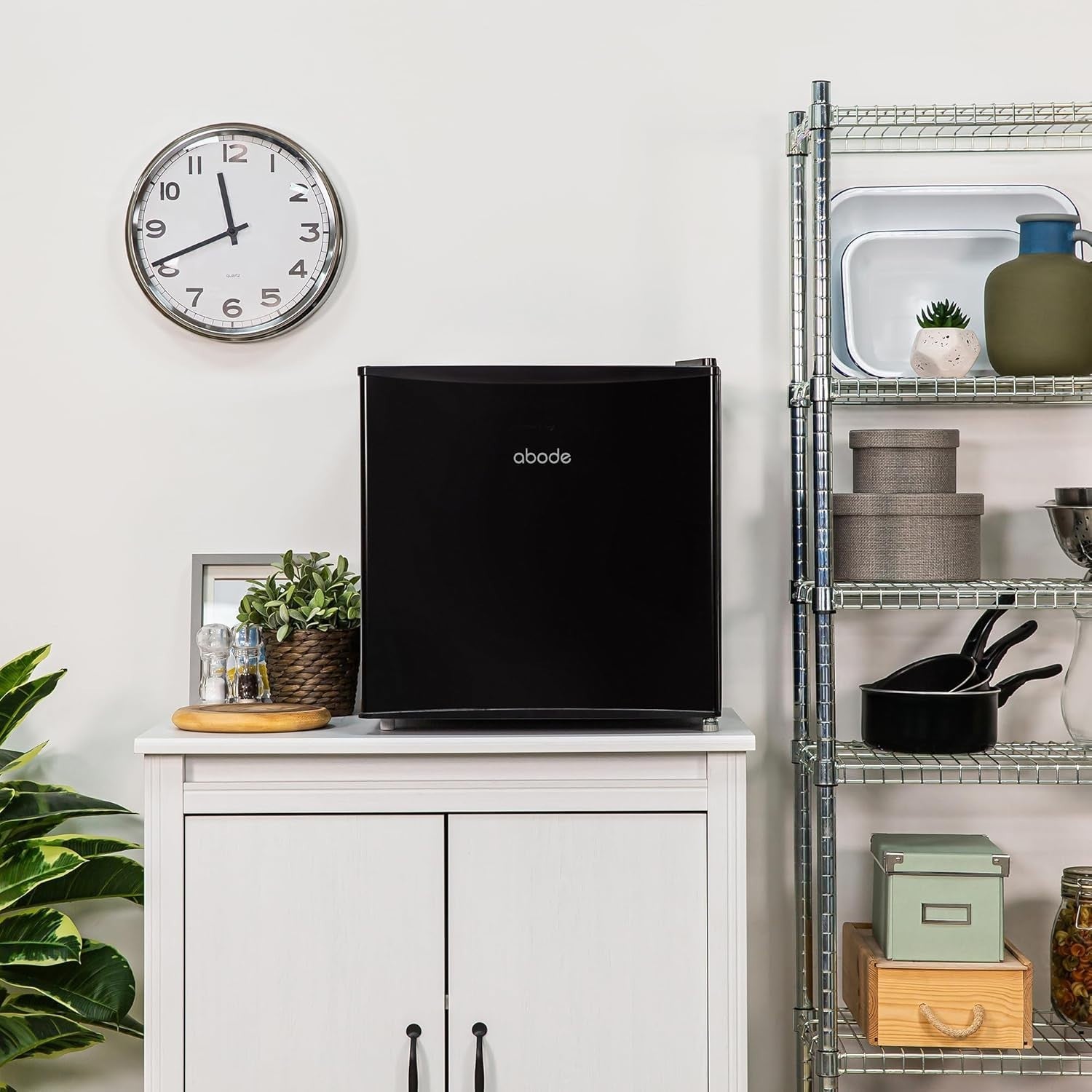 Mini Freezer 31L Tabletop Compact Black Reversible Door Adjustable Feet