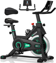 Quiet Magnetic Exercise Bike w/ LCD, Tablet Holder, Comfy Seat & 160kg Capacity