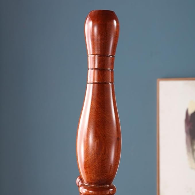 Warm Walnut Solid Wood Coat Rack with 9 Hooks | Vintage Freestanding Hall Tree