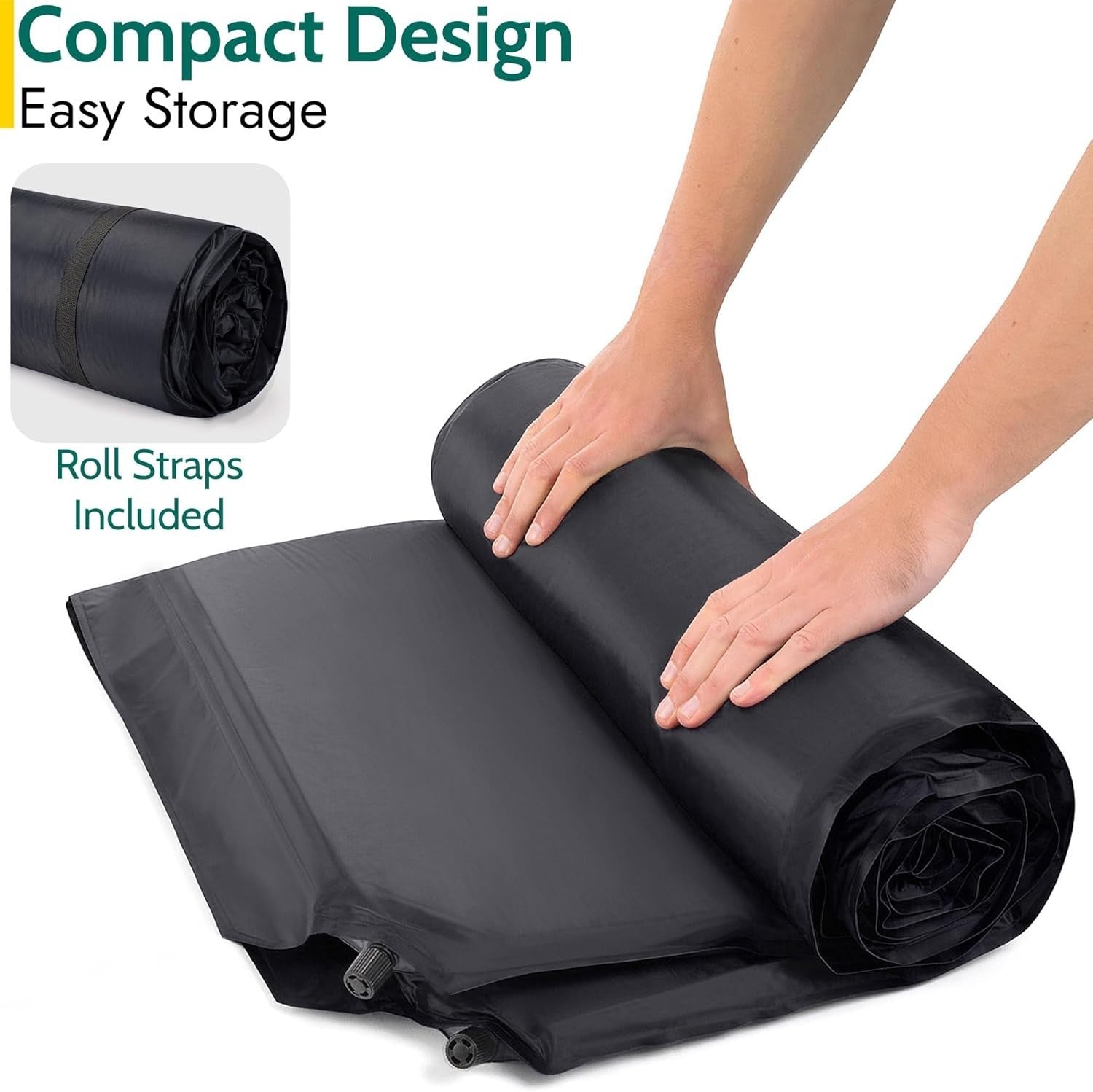 Self-Inflating Double Camping Mat 2.5cm Thick Lightweight Travel