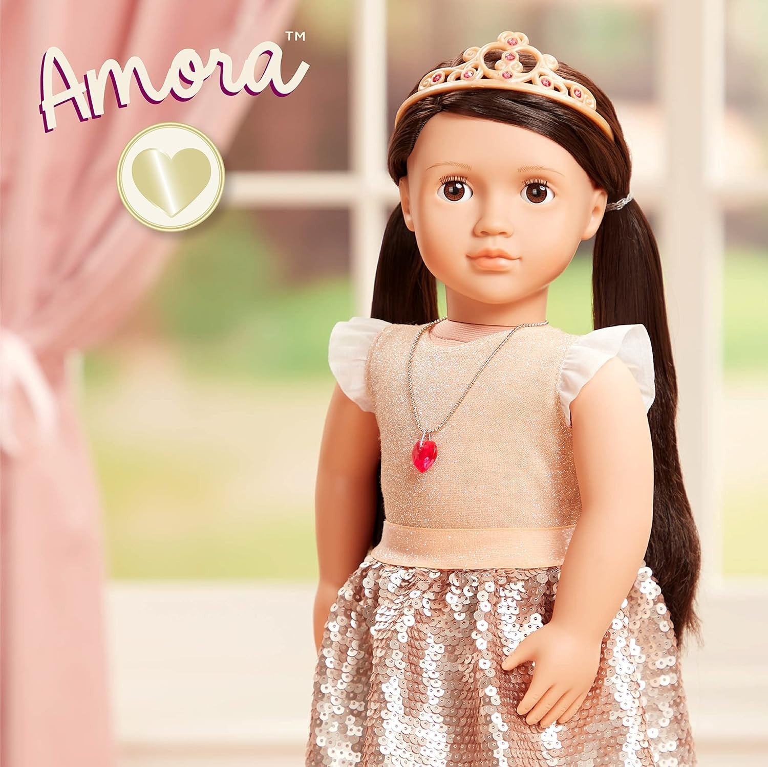 18-Inch Fashion Starter Doll Brown Hair Hazel Eyes 3 Outfits Gift Box