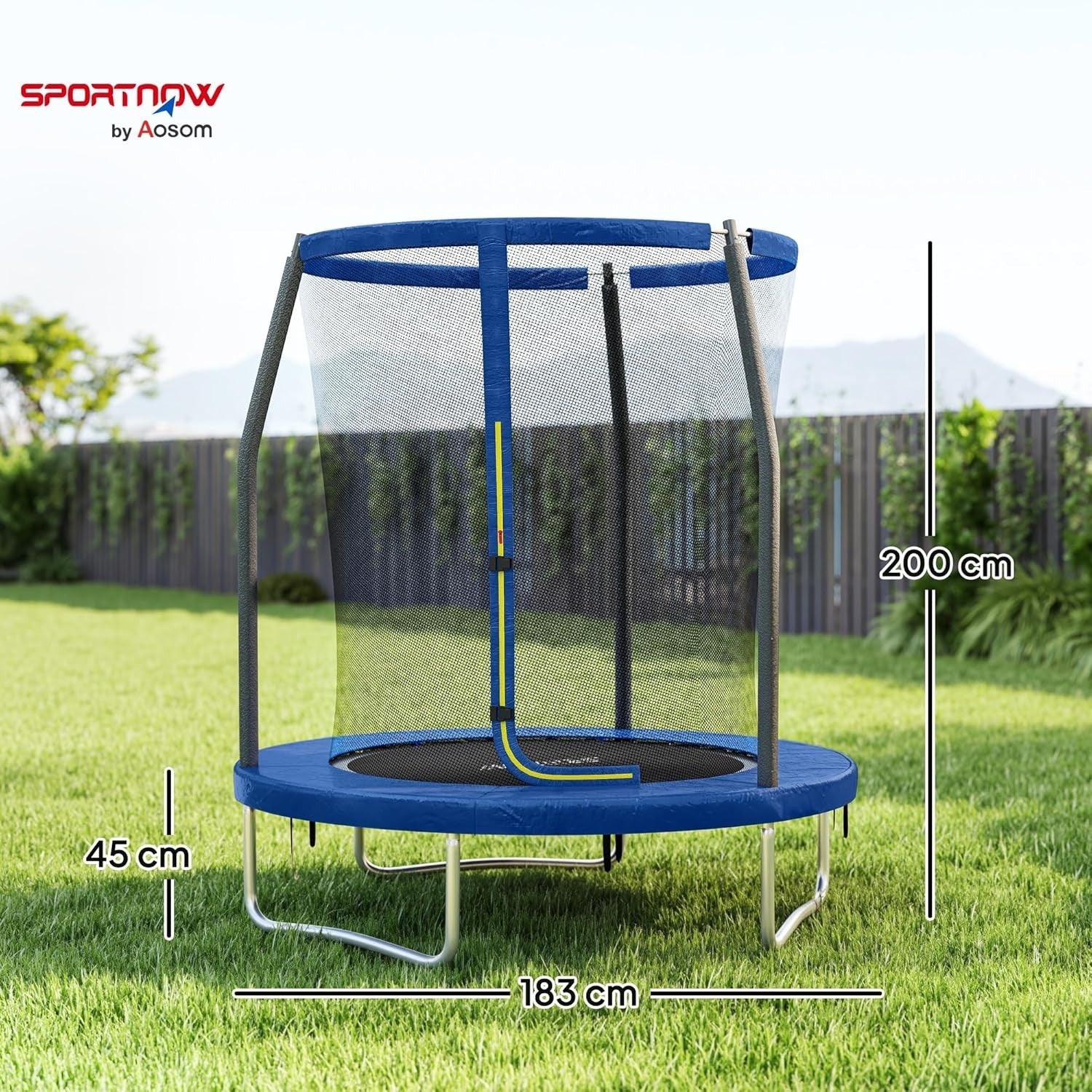 6FT Outdoor Trampoline Safety Enclosure Steel Frame Jump Mat 80KG