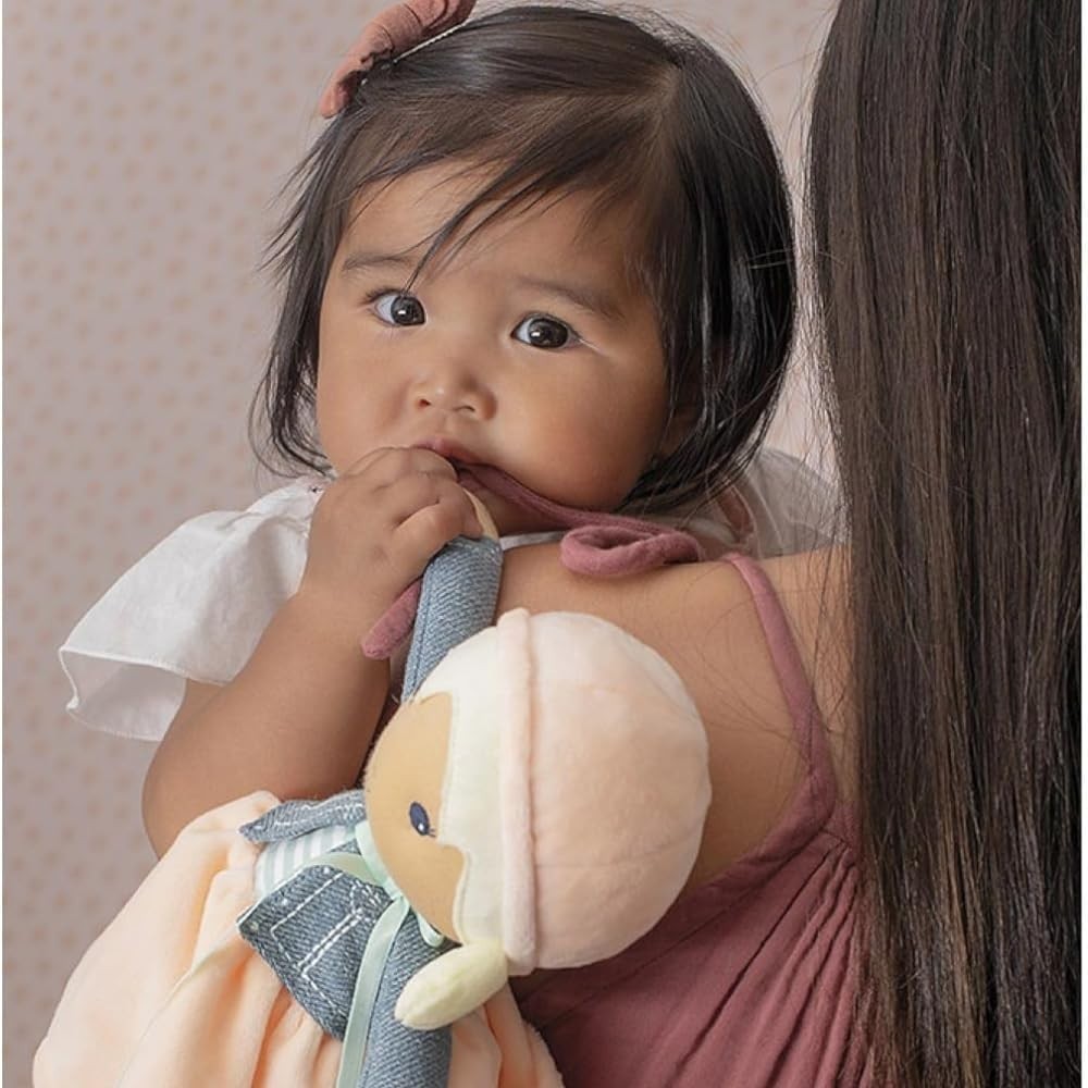 32cm Soft Fabric Baby Doll Modern Style Cuddly First Doll Name Ribbon Gift