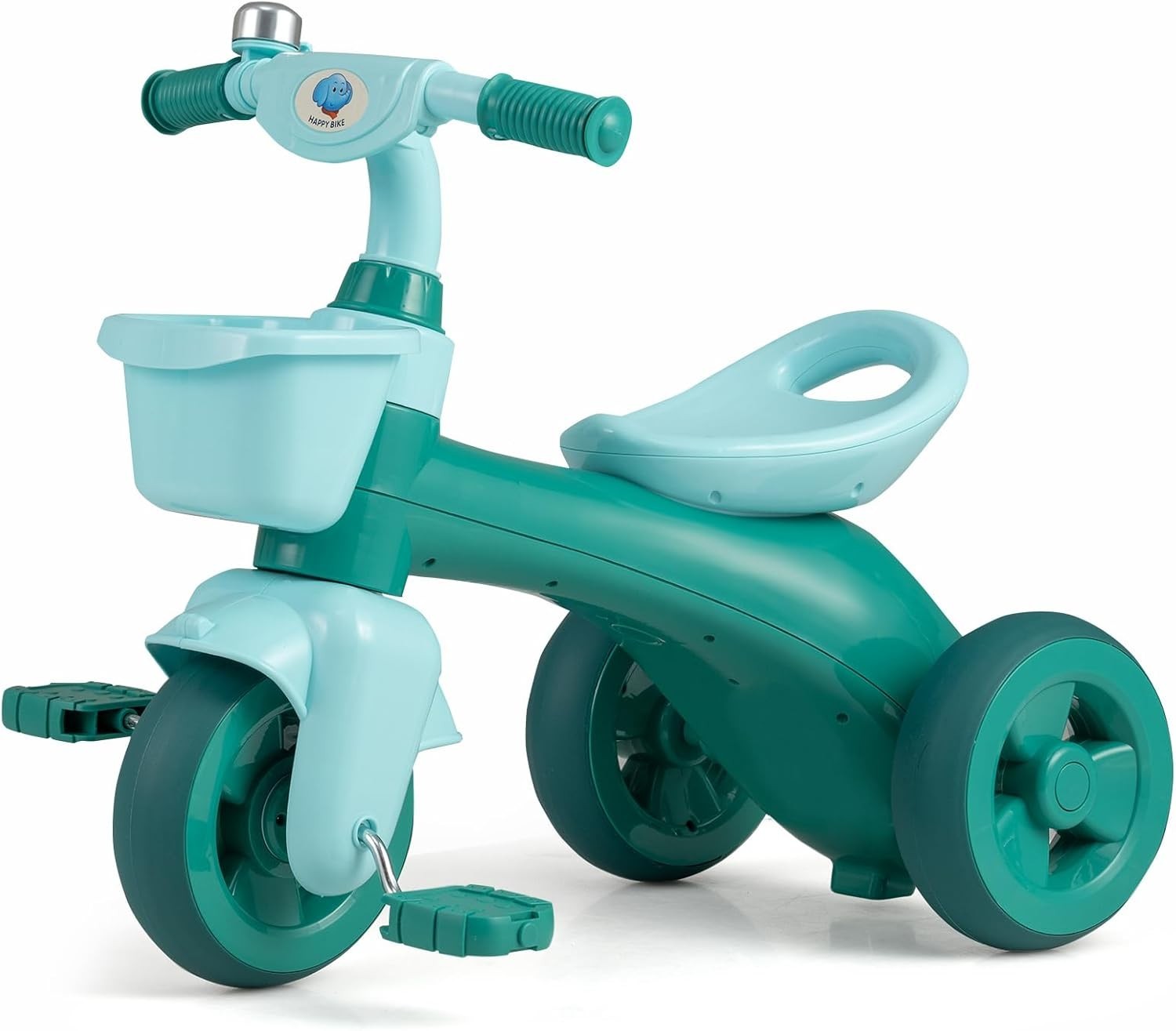 Kids Tricycle 3 Wheel Toddler Trike Front Rear Storage Basket Age 3-5