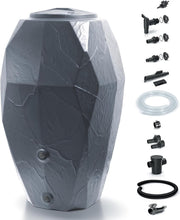 310L Canyon Textured Water Butt with Connection Kit, Grey, Garden Storage