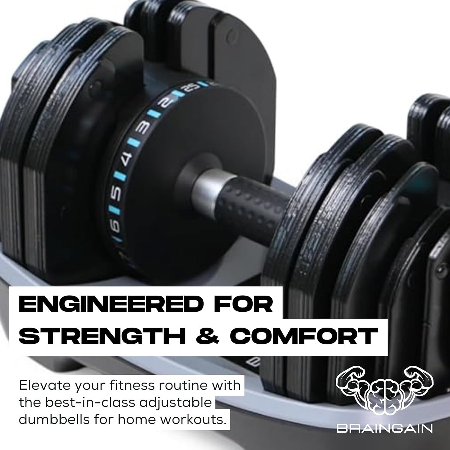 Adjustable Dumbbells Pair 25KG 18-Level Smart Click Space-Saving
