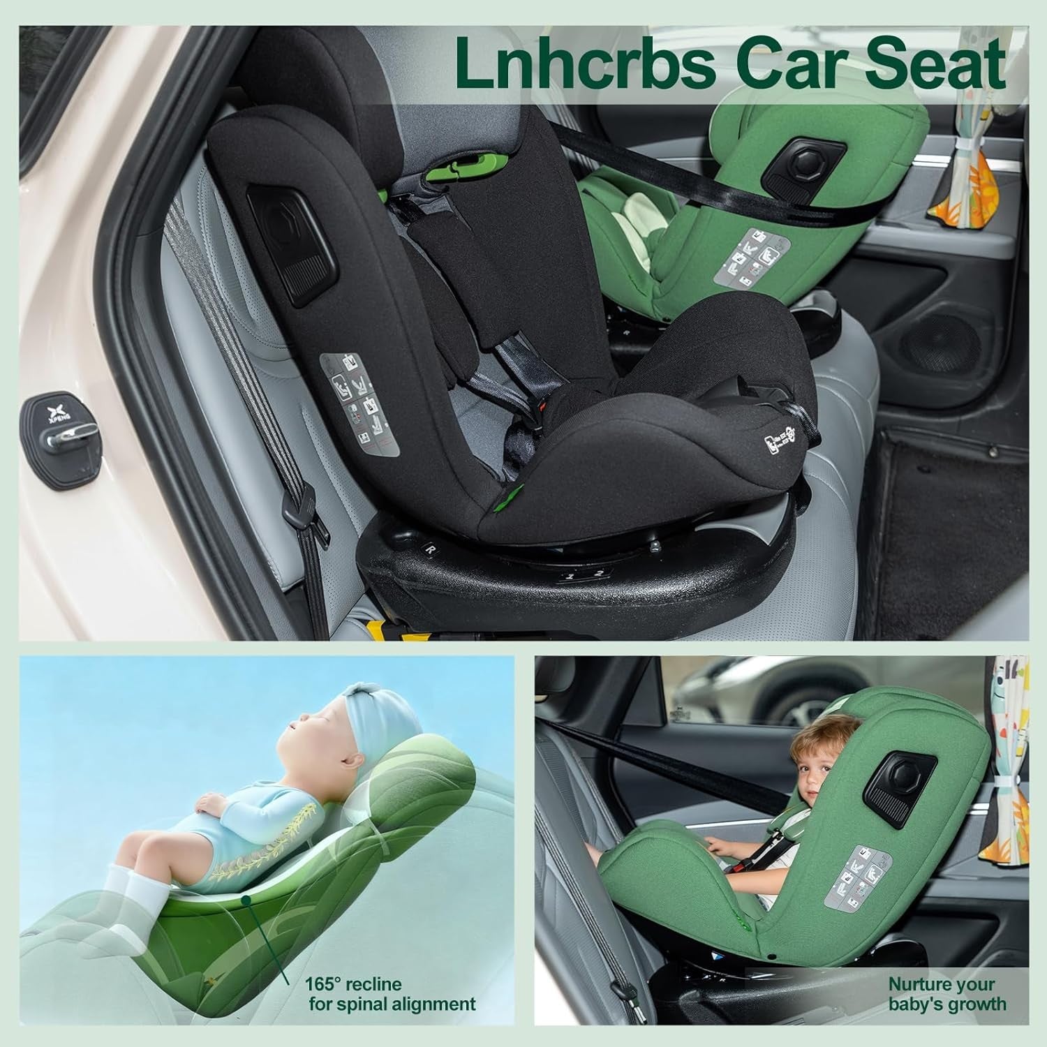 360° Rotating i-Size Baby Car Seat ISOFIX 0–12 Years ADAC Tested
