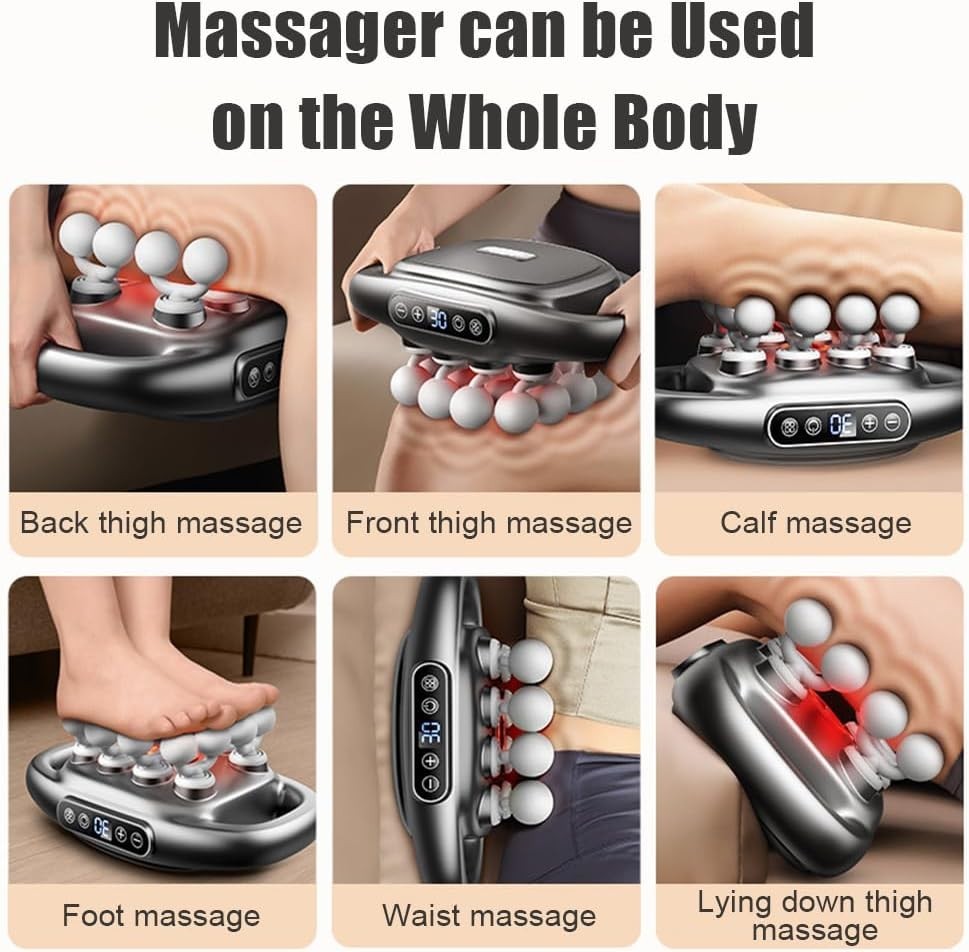 16 Head Massage Gun Deep Tissue Neck Back Pain Relief Full Body Massager