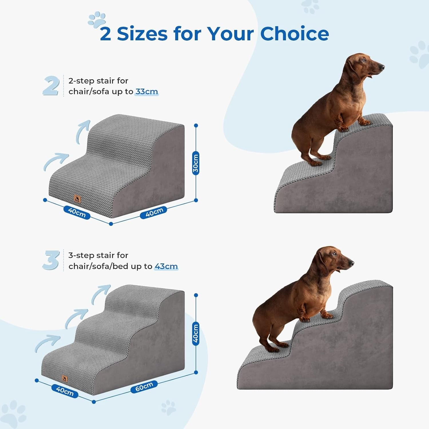 3-Step Curved Dog Stairs Non-Slip Pet Steps for Small Dogs Cats