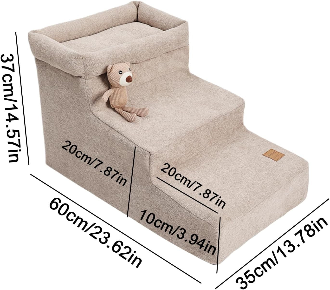 Pet Stairs Non-Slip Cat Steps for Car, Home, Apartment, High Bed