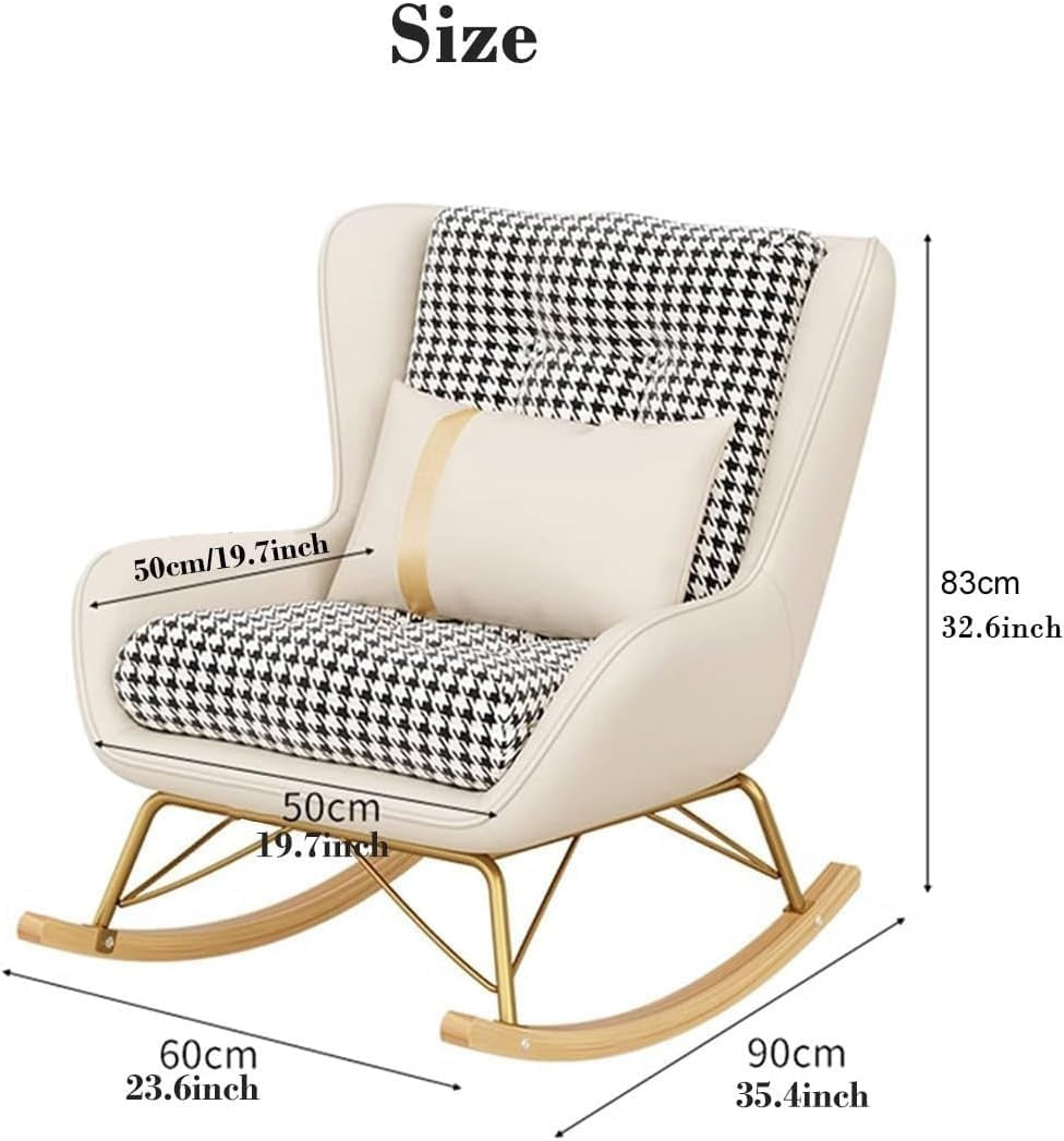 Modern Upholstered Rocking Chair with Footstool - Recliner, Cozy Relaxation Seat