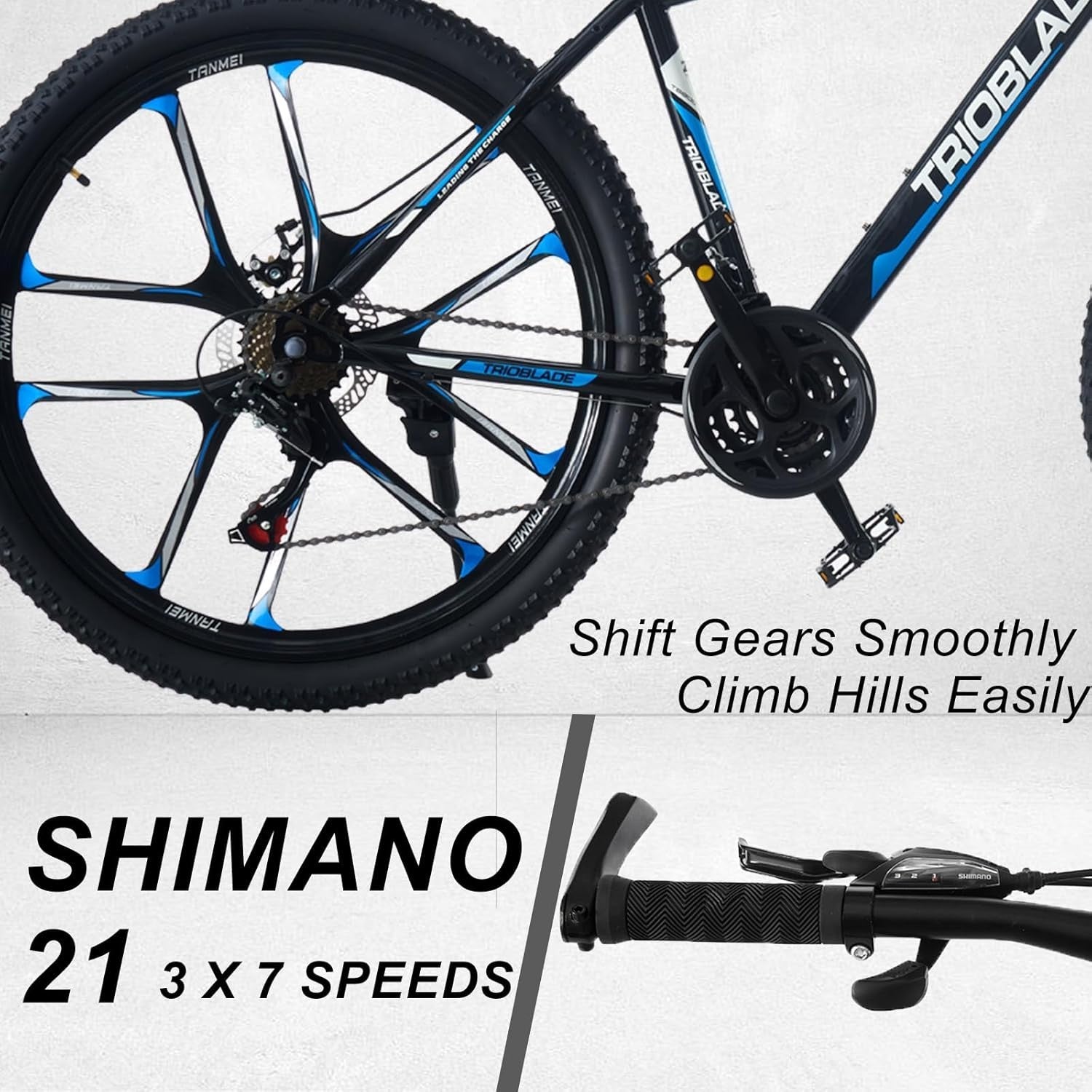 27.5" Mountain Bike 21-Speed Dual Suspension MTB Bicycle Off-Road Durable