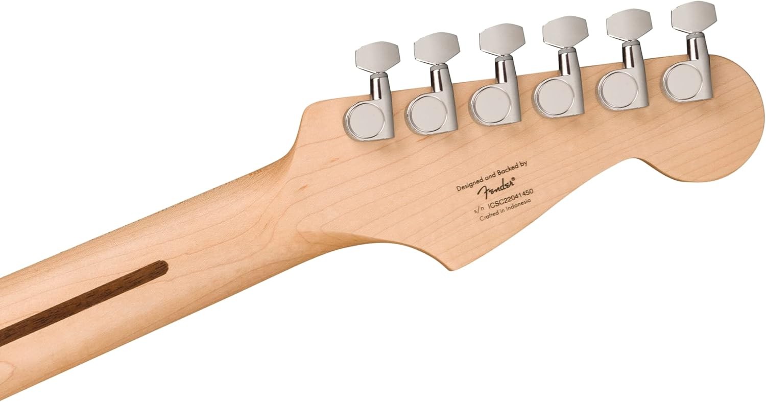 Left Handed Electric Guitar Strat Style Maple Neck Tremolo Black